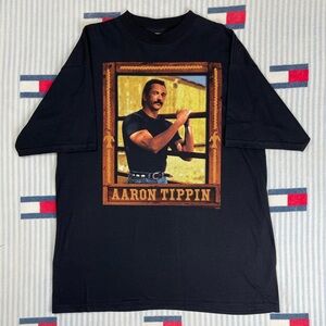 Vintage 1995 Aaron Tippin double sided short sleeve music band tee shirt